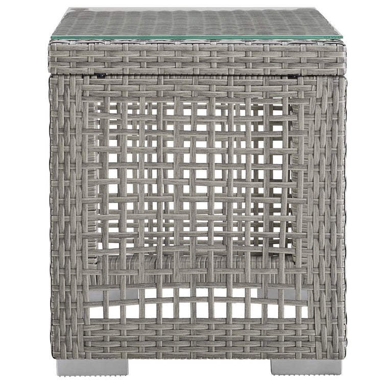 Aura Outdoor Patio Wicker Rattan Side Table - Default Title