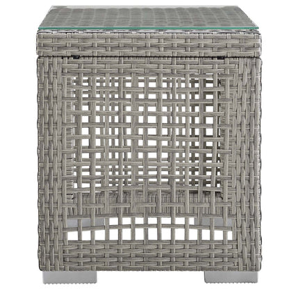 Aura Outdoor Patio Wicker Rattan Side Table - Default Title