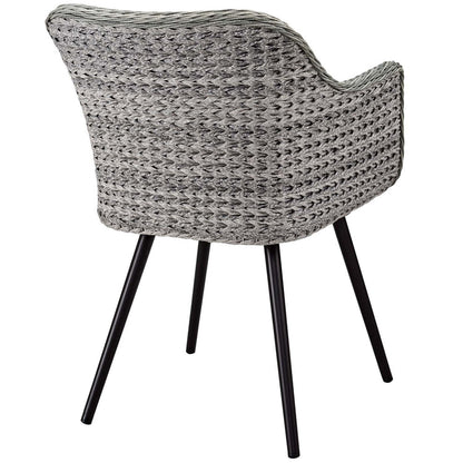 Endeavor Outdoor Patio Wicker Rattan Dining Armchair - Default Title