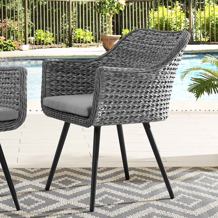 Endeavor Outdoor Patio Wicker Rattan Dining Armchair - Default Title