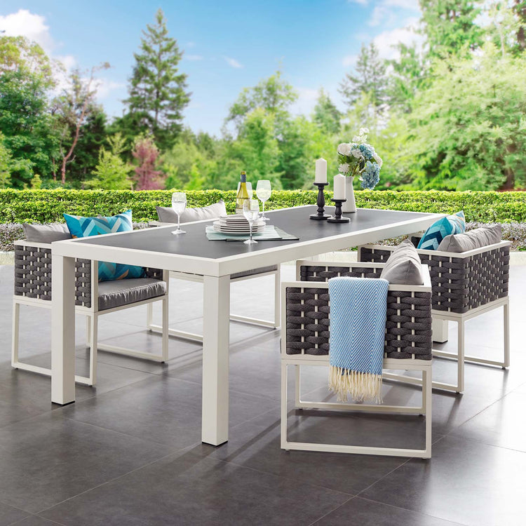 Stance 90.5" Outdoor Patio Aluminum Dining Table - Default Title