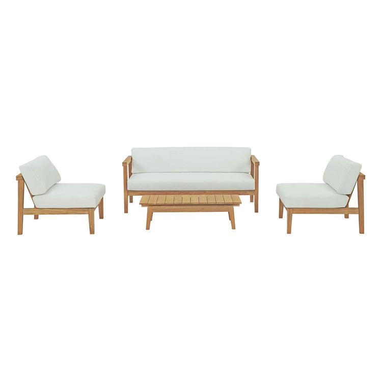Bayport 4 Piece Outdoor Patio Teak Set - Default Title