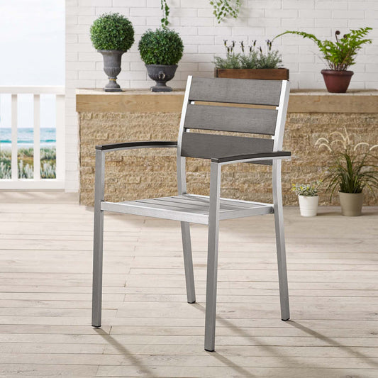 Shore Outdoor Patio Aluminum Dining Armchair - Default Title