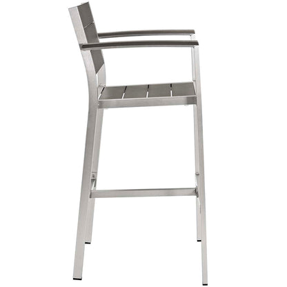 Shore Outdoor Patio Aluminum Bar Stool Set of 2 - Default Title