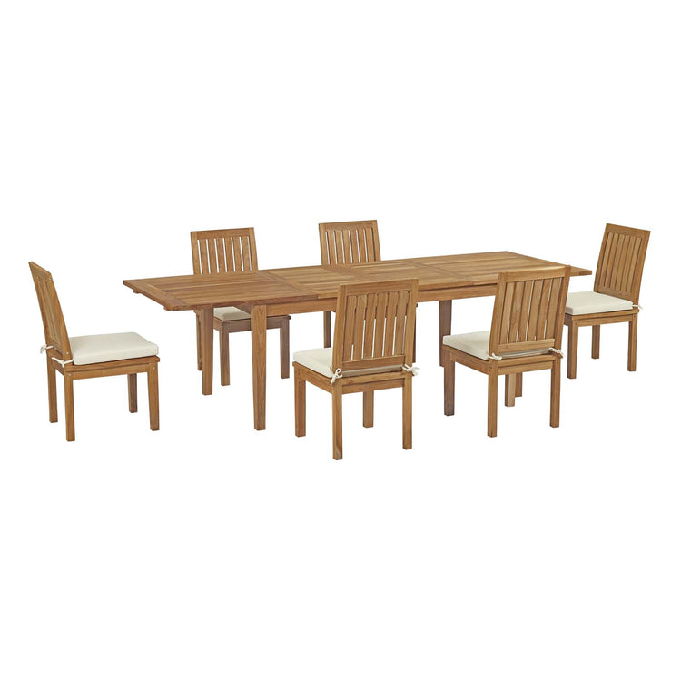 Marina 7 Piece Outdoor Patio Teak Dining Set - Default Title