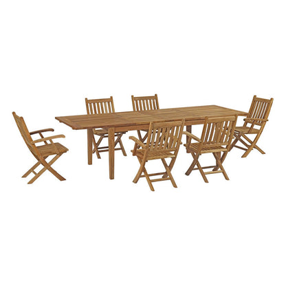 Marina 7 Piece Outdoor Patio Teak Dining Set - Default Title
