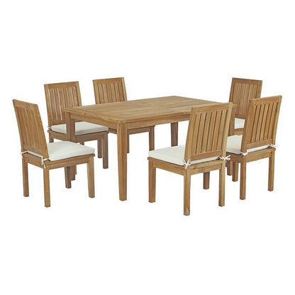 Marina 7 Piece Outdoor Patio Teak Dining Set - Default Title