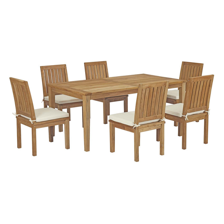 Marina 7 Piece Outdoor Patio Teak Dining Set - Default Title