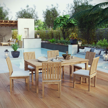 Marina 7 Piece Outdoor Patio Teak Dining Set - Default Title