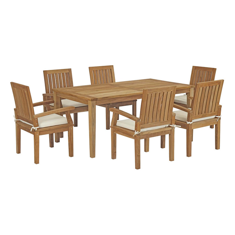 Marina 7 Piece Outdoor Patio Teak Dining Set - Default Title