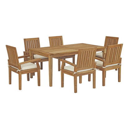 Marina 7 Piece Outdoor Patio Teak Dining Set - Default Title
