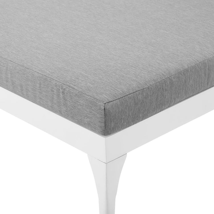 Perspective Cushion Outdoor Patio Chaise Lounge Chair - White Gray