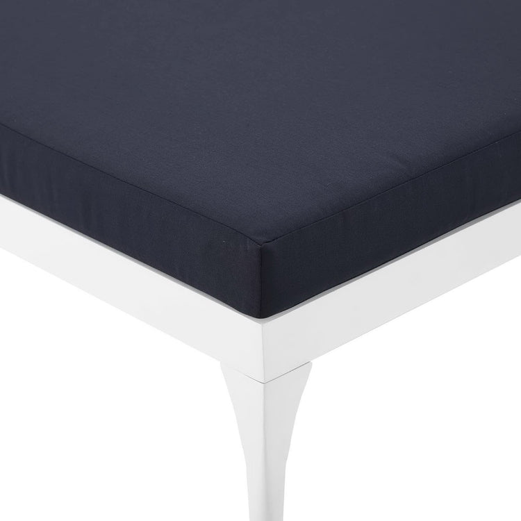 Perspective Cushion Outdoor Patio Chaise Lounge Chair - White Navy