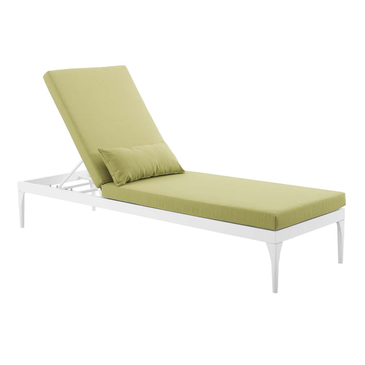 Perspective Cushion Outdoor Patio Chaise Lounge Chair - White Peridot