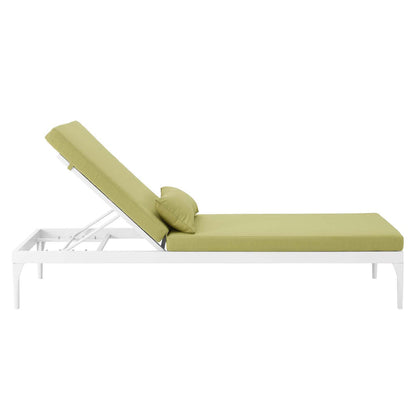 Perspective Cushion Outdoor Patio Chaise Lounge Chair - White Peridot
