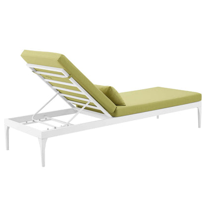 Perspective Cushion Outdoor Patio Chaise Lounge Chair - White Peridot