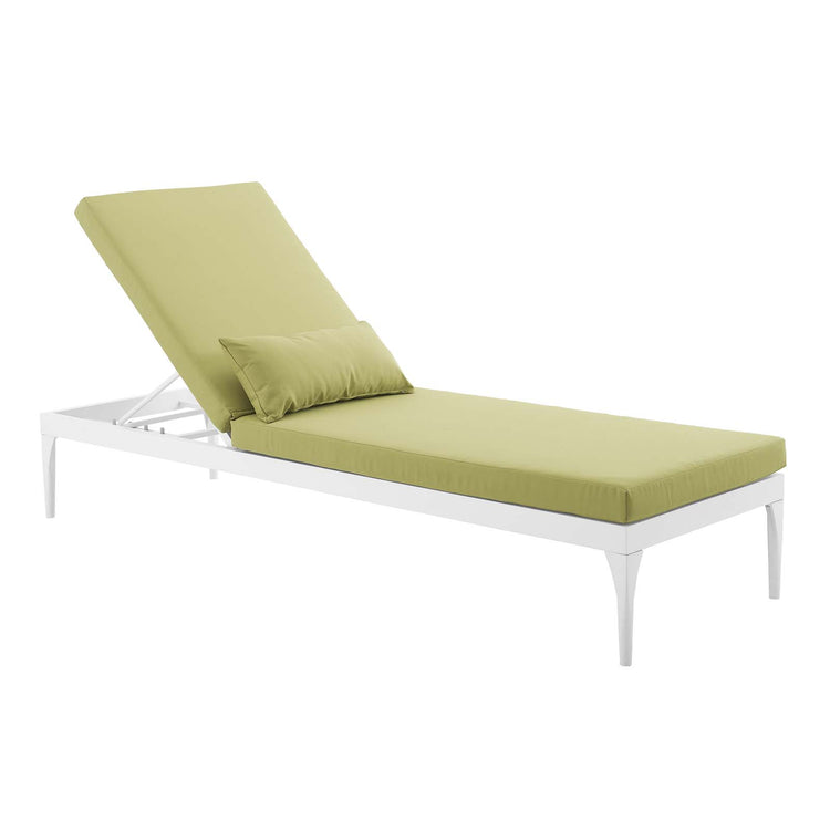 Perspective Cushion Outdoor Patio Chaise Lounge Chair - White Peridot