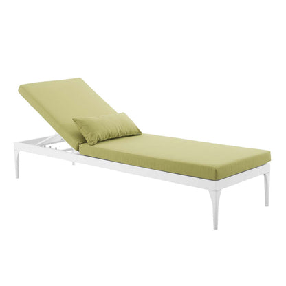 Perspective Cushion Outdoor Patio Chaise Lounge Chair - White Peridot