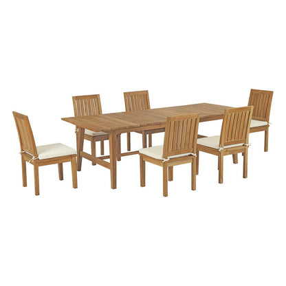 Marina 7 Piece Outdoor Patio Teak Dining Set - Default Title