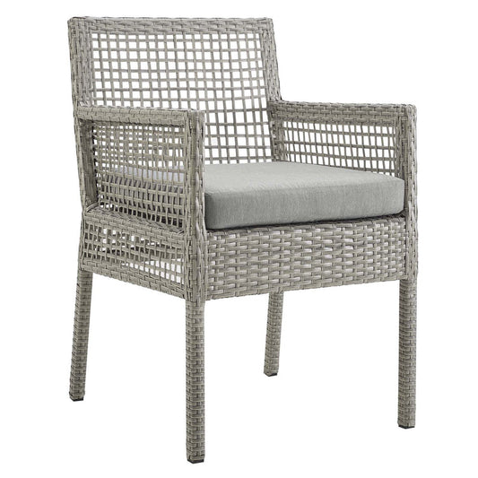 Aura 7 Piece Outdoor Patio Wicker Rattan Set - Gray Gray