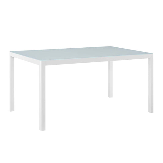 Raleigh 59" Outdoor Patio Aluminum Dining Table - Default Title