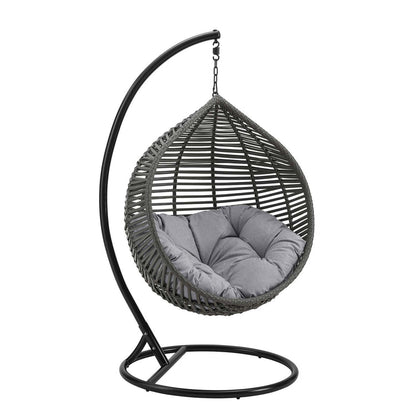 Garner Teardrop Outdoor Patio Swing Chair - Gray Gray