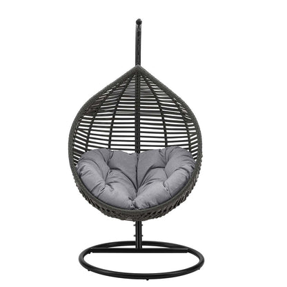 Garner Teardrop Outdoor Patio Swing Chair - Gray Gray