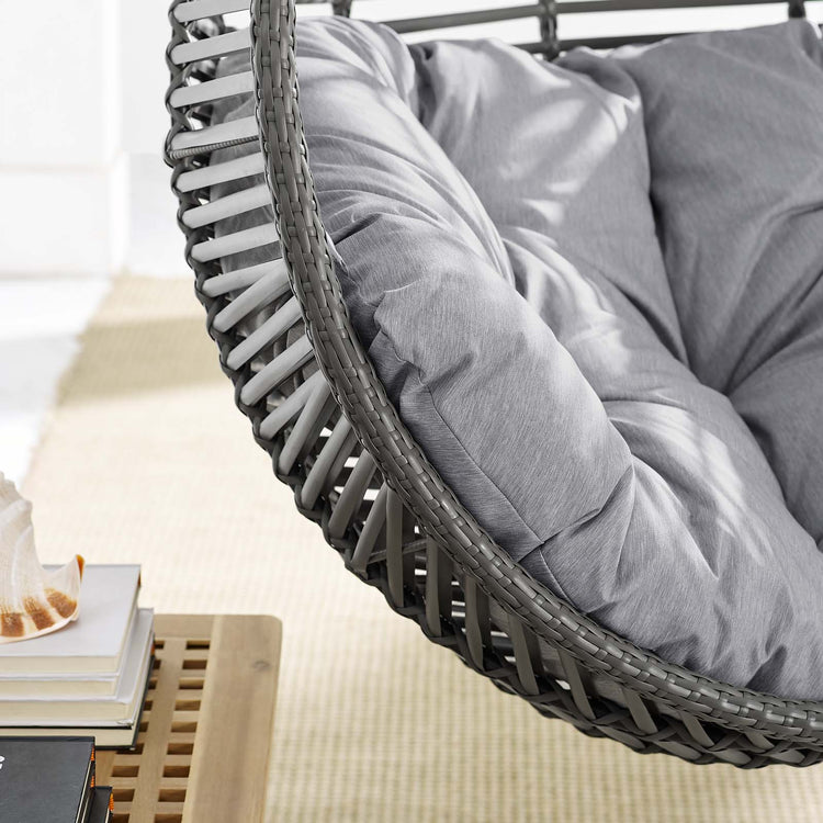 Garner Teardrop Outdoor Patio Swing Chair - Gray Gray