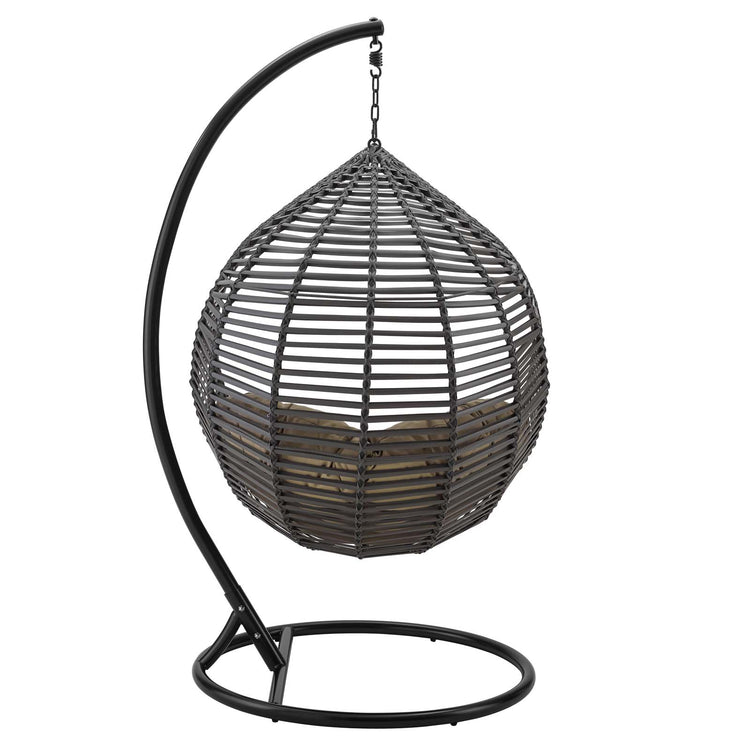 Garner Teardrop Outdoor Patio Swing Chair - Gray Mocha