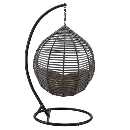 Garner Teardrop Outdoor Patio Swing Chair - Gray Mocha