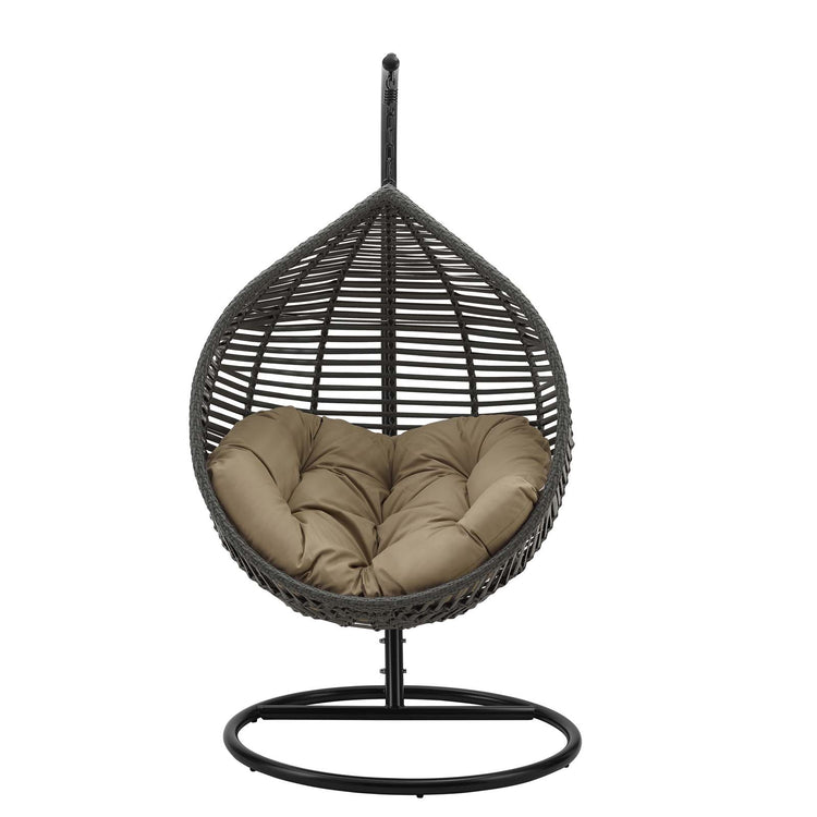 Garner Teardrop Outdoor Patio Swing Chair - Gray Mocha