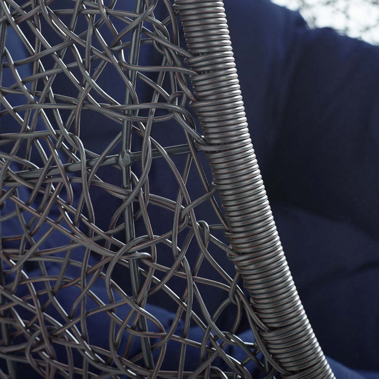 Encase Sunbrella® Swing Outdoor Patio Lounge Chair - Black Navy