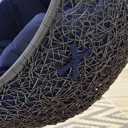 Encase Sunbrella® Swing Outdoor Patio Lounge Chair - Black Navy