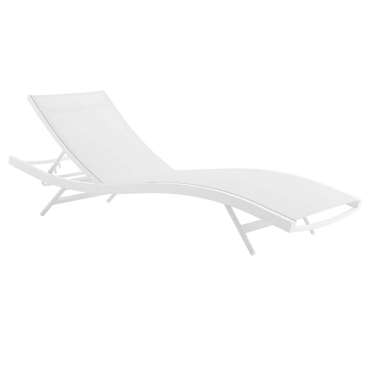 Glimpse Outdoor Patio Mesh Chaise Lounge Set of 2 - White White
