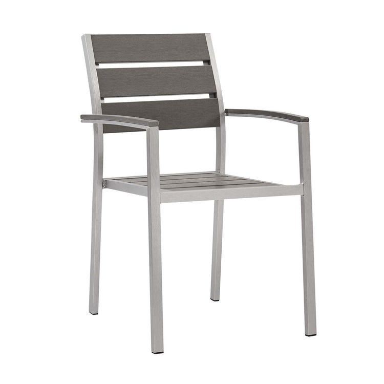 Shore Outdoor Patio Aluminum Dining Armchair Set of 2 - Default Title