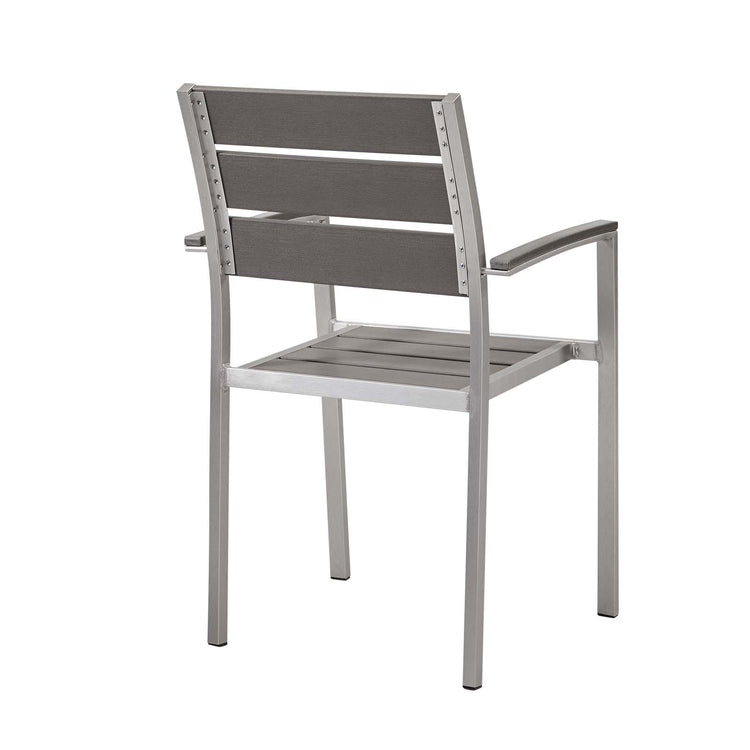 Shore Outdoor Patio Aluminum Dining Armchair Set of 2 - Default Title