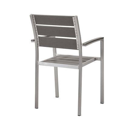 Shore Outdoor Patio Aluminum Dining Armchair Set of 2 - Default Title