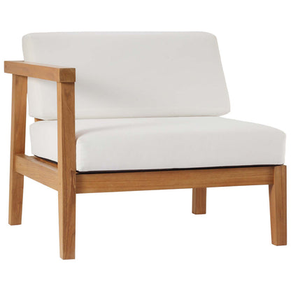 Bayport Outdoor Patio Teak Wood 2-Seater Loveseat - Natural White