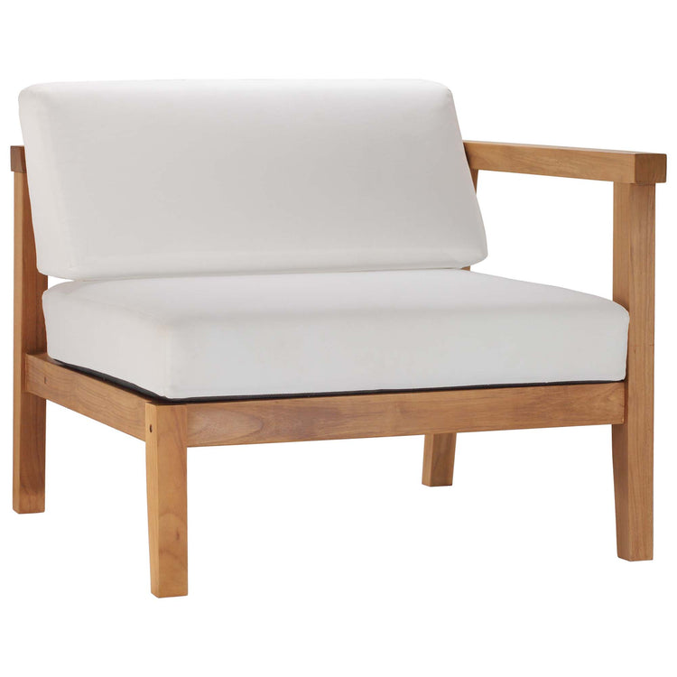 Bayport Outdoor Patio Teak Wood 2-Seater Loveseat - Natural White