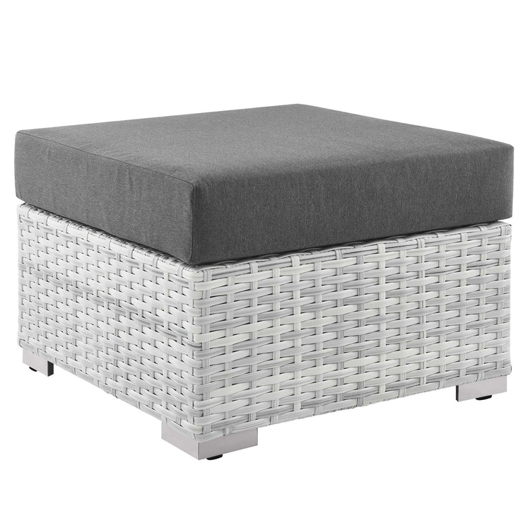 Convene Outdoor Ottoman - Light Gray Charcoal