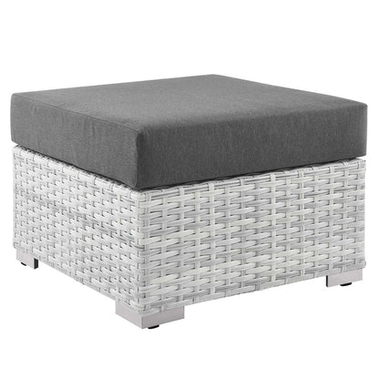 Convene Outdoor Ottoman - Light Gray Charcoal
