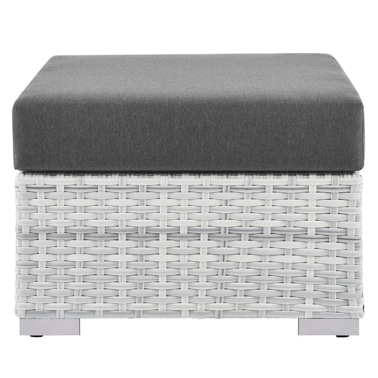 Convene Outdoor Ottoman - Light Gray Charcoal