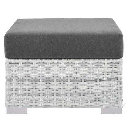 Convene Outdoor Ottoman - Light Gray Charcoal