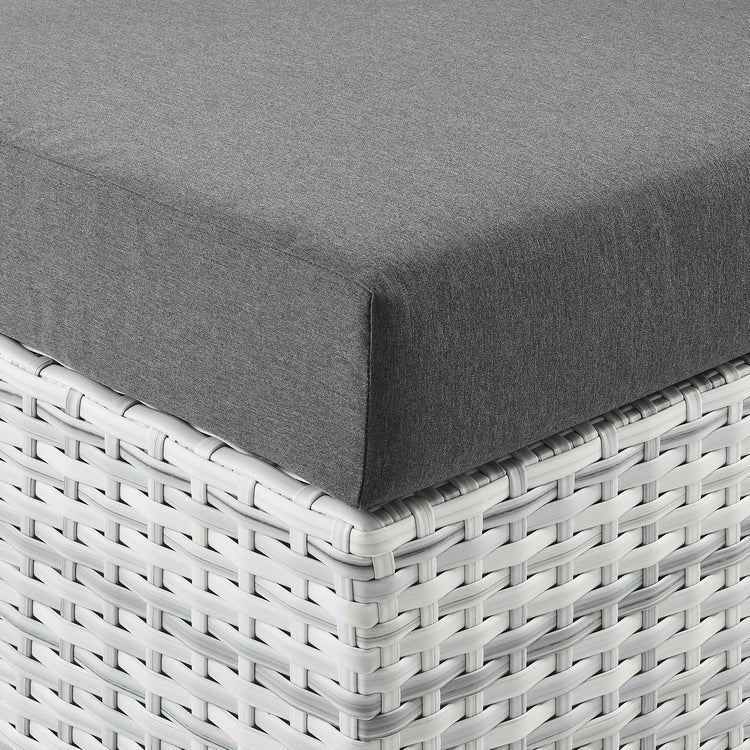 Convene Outdoor Ottoman - Light Gray Charcoal