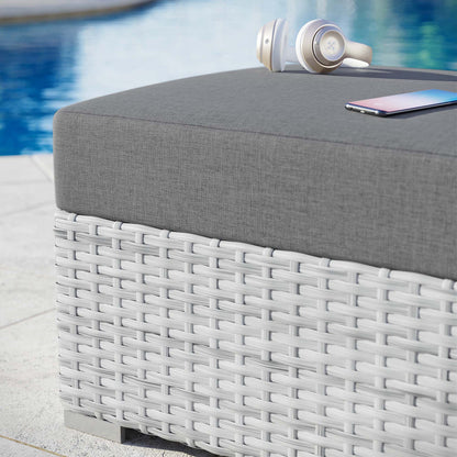 Convene Outdoor Ottoman - Light Gray Charcoal