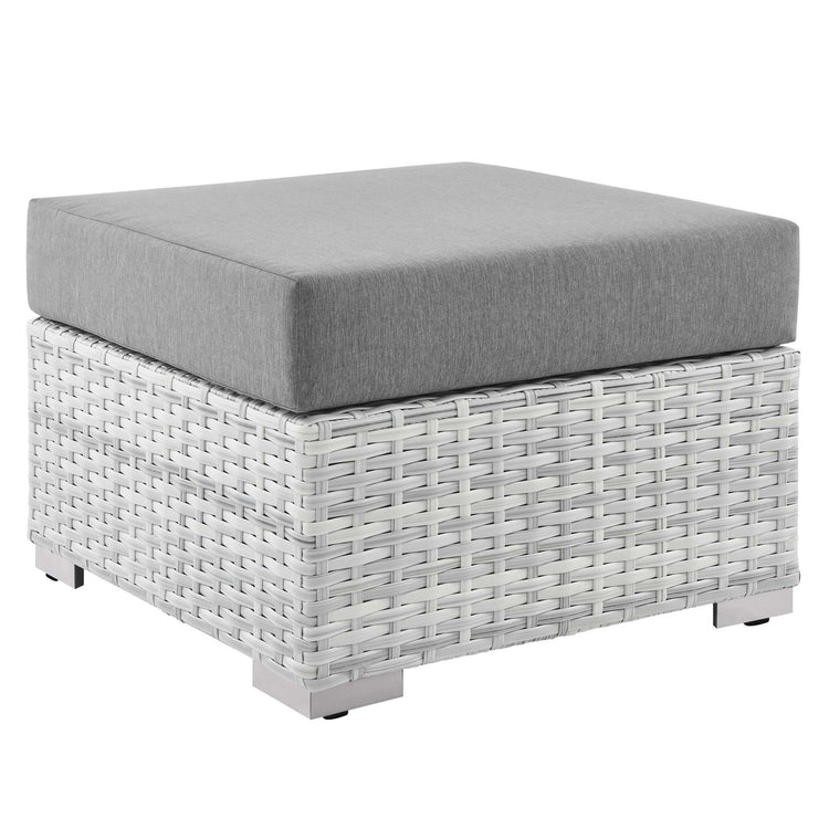 Convene Outdoor Ottoman - Light Gray Gray