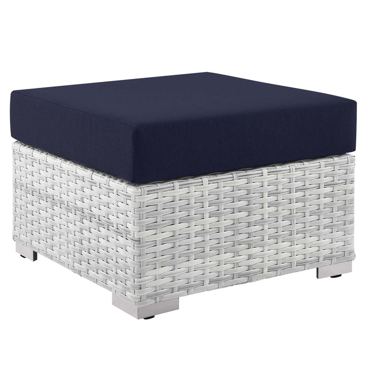 Convene Outdoor Ottoman - Light Gray Navy