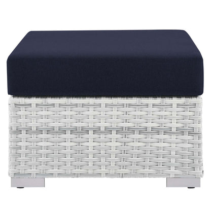 Convene Outdoor Ottoman - Light Gray Navy