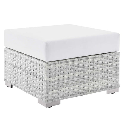 Convene Outdoor Ottoman - Light Gray White