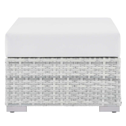 Convene Outdoor Ottoman - Light Gray White